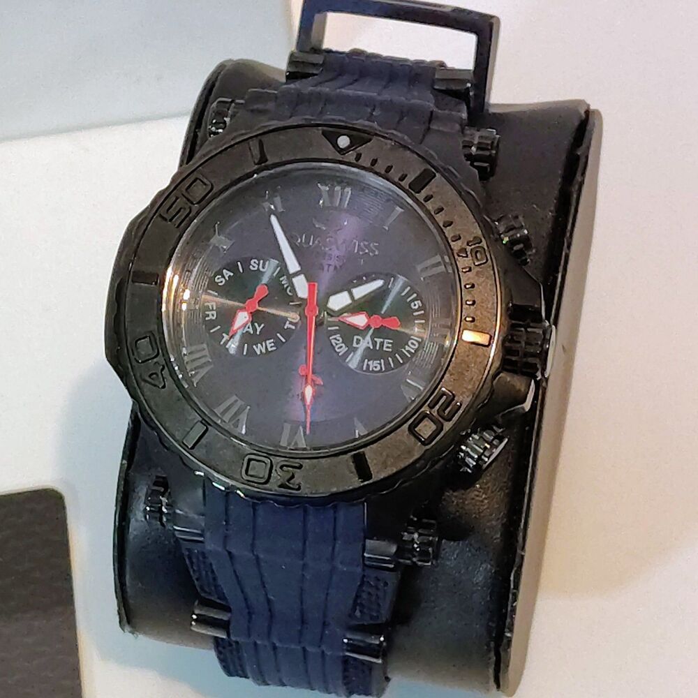 Aquaswiss 39G5009 Bolt Multifunction Swiss Men's Watch Black Ion 39G5009